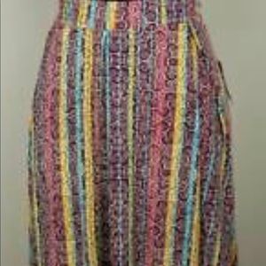 LulaRoe Madison Skirt XS multicolored stripes